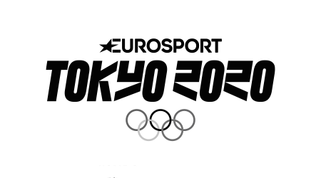 Eurosport logo with Olympic rings and Tokyo 2020 text.